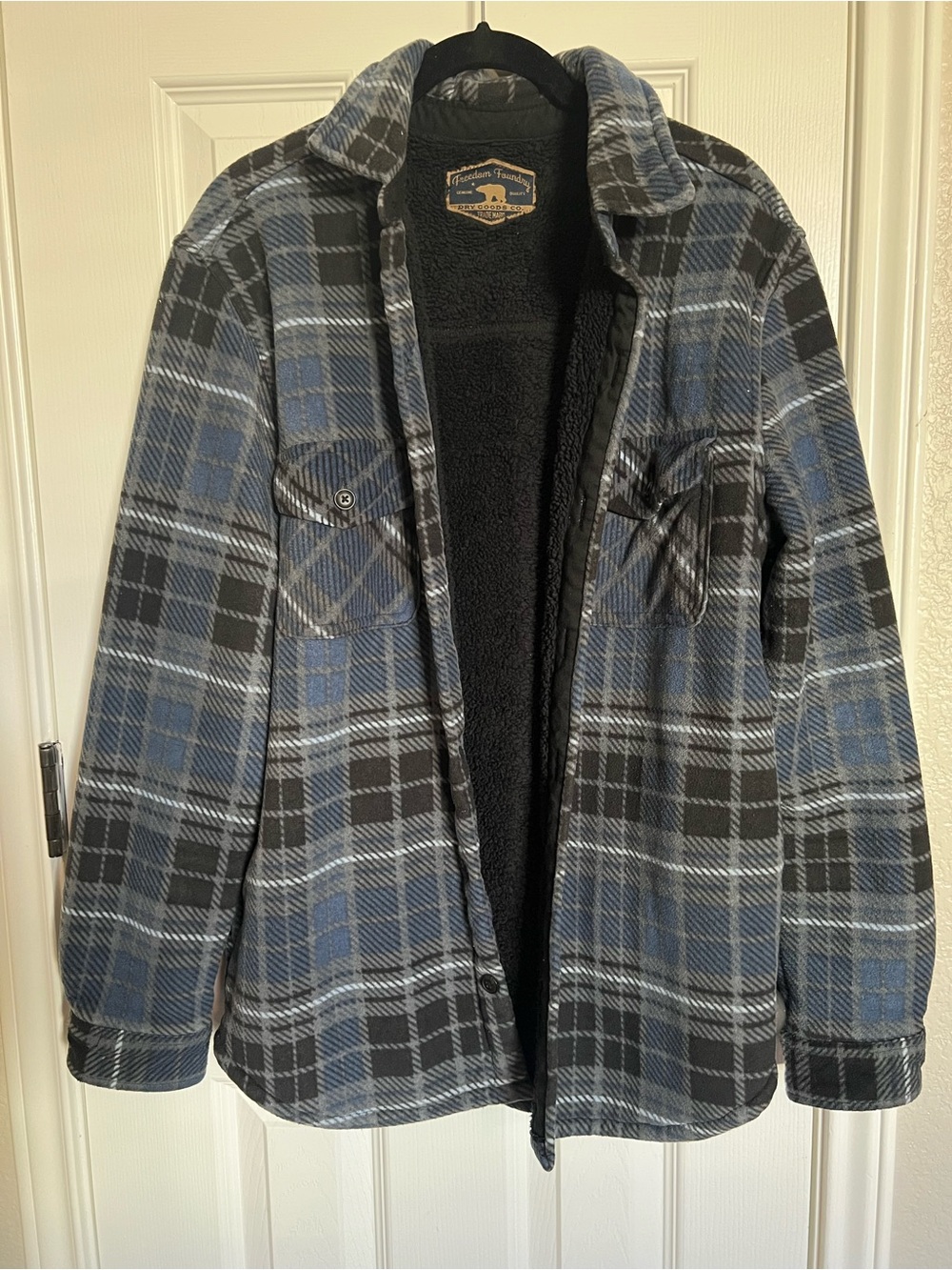 Fleece Lined Plaid Flannel Shirt Jacket
